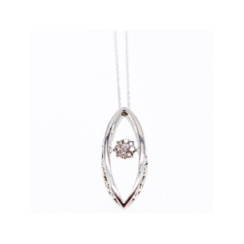 10K WHITE GOLD DIAMONDS CHAIN WITH PENDANT