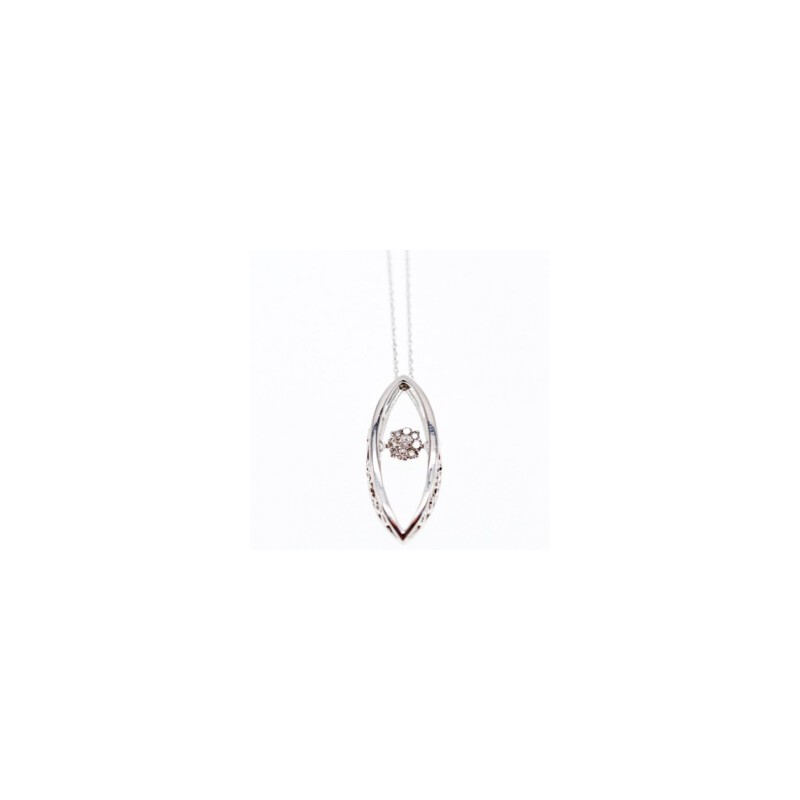 10K WHITE GOLD DIAMONDS CHAIN WITH PENDANT