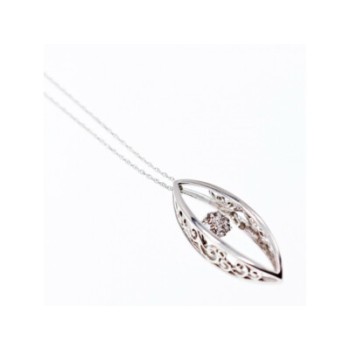 10K WHITE GOLD DIAMONDS CHAIN WITH PENDANT