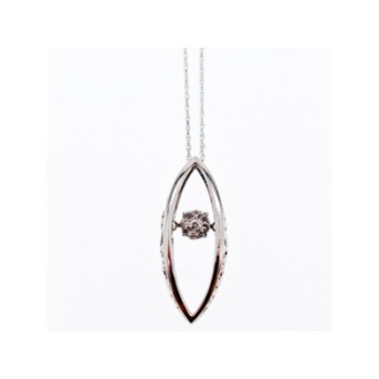 10K WHITE GOLD DIAMONDS CHAIN WITH PENDANT