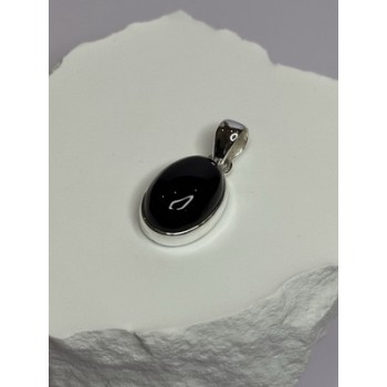 925 Sterling Silver Black Onyx Pendant Length 1.2 Inch