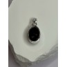 925 Sterling Silver Black Onyx Pendant Length 1.2 Inch