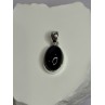 925 Sterling Silver Black Onyx Pendant Length 1.2 Inch