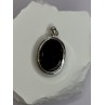 925 Sterling Silver Black Onyx Pendant Length 1.7 Inch