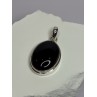 925 Sterling Silver Black Onyx Pendant Length 1.7 Inch