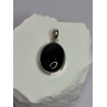 925 Sterling Silver Black Onyx Pendant Length 1.7 Inch