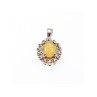 925 Sterling Silver Opal & CZ Pendant