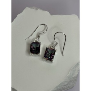 925 Sterling Silver Alexandrite Elegant Earrings Length 1.2 Inch