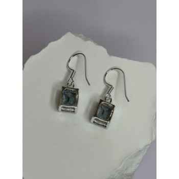 925 Sterling Silver Alexandrite Elegant Earrings Length 1.2 Inch