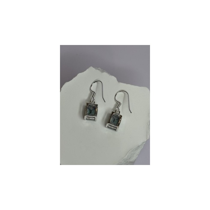 925 Sterling Silver Alexandrite Elegant Earrings Length 1.2 Inch