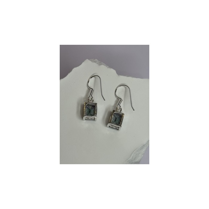 925 Sterling Silver Alexandrite Elegant Earrings Length 1.2 Inch