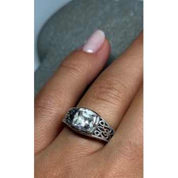 925 Sterling Silver Achroite (tourmaline) Ring Size 6