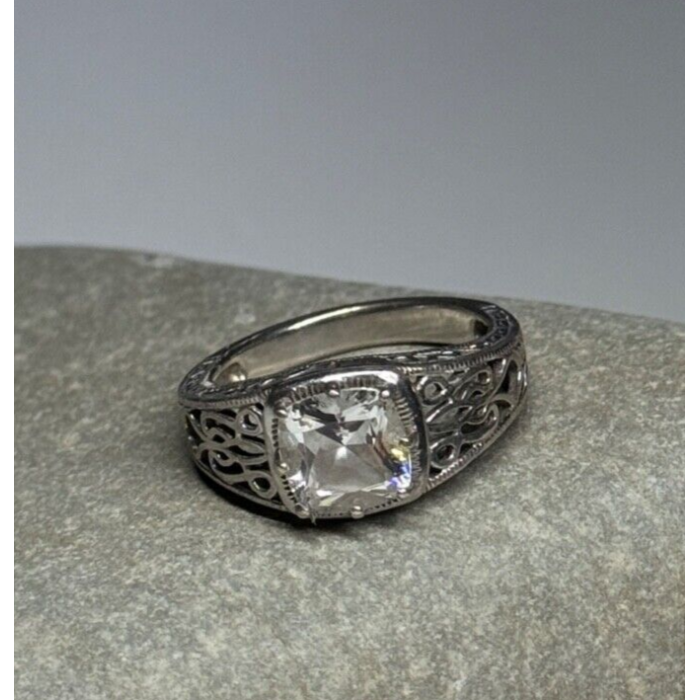 925 Sterling Silver Achroite (tourmaline) Ring Size 6