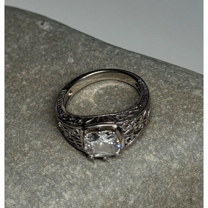 925 Sterling Silver Achroite (tourmaline) Ring Size 6