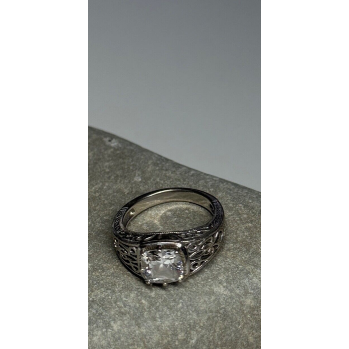 925 Sterling Silver Achroite (tourmaline) Ring Size 6