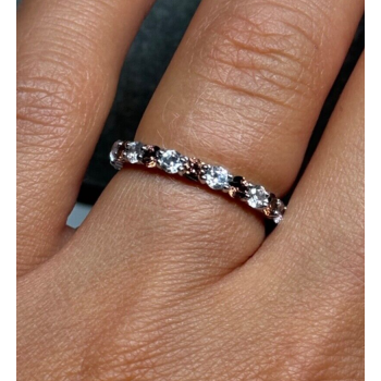 925 Sterling Silver CZ Ring Size 5.5