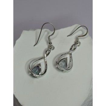 925 Sterling Silver Alexandrite Earrings Length 1.8 Inch