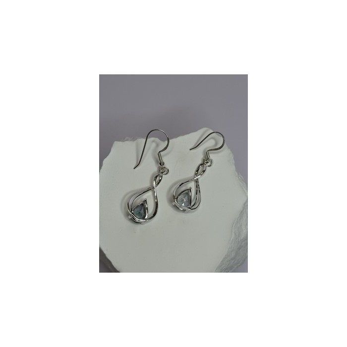 925 Sterling Silver Alexandrite Earrings Length 1.8 Inch