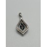 925 Sterling Silver Blue & White Spinel Pendant Length 33 Mm