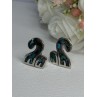 Vintage Taxco 925 Sterling Silver Turquoise Earrings Length 0.92 Inch