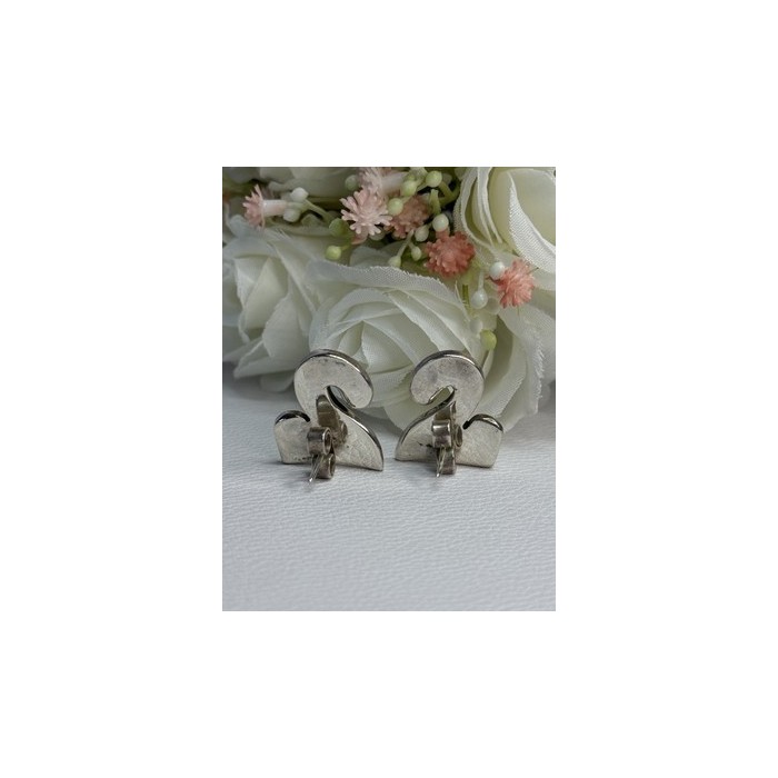 Vintage Taxco 925 Sterling Silver Turquoise Earrings Length 0.92 Inch