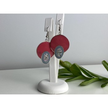 925 Sterling Silver Haliotis & Enamel Earrings
