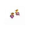 14K YELLOW GOLD AMETHYST & DIAMONDS 