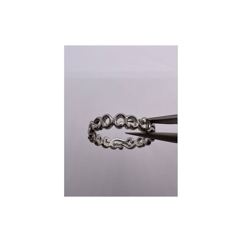 925 Sterling Silver Wave Band Ring Size 8