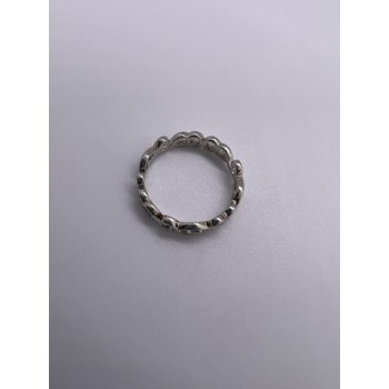 925 Sterling Silver Wave Band Ring Size 8
