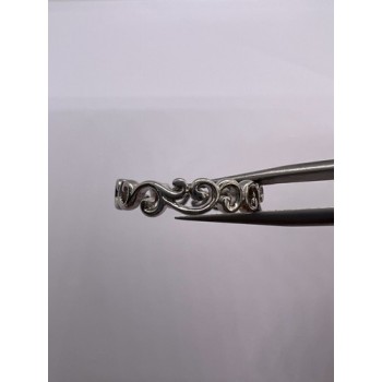 925 Sterling Silver Wave Band Ring Size 8