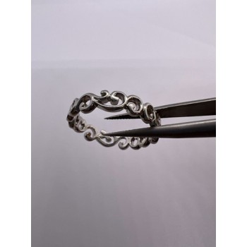 925 Sterling Silver Wave Band Ring Size 8