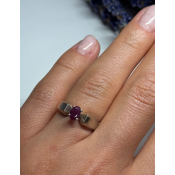 925 Sterling Silver Ruby Ring Size 6