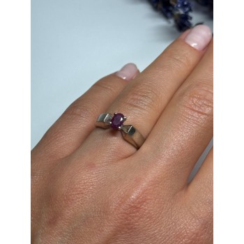 925 Sterling Silver Ruby Ring Size 6