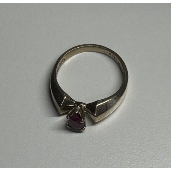 925 Sterling Silver Ruby Ring Size 6