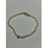 18K YELLOW GOLD BRACELET FRESHWATER PEARLS SIZE 7.5