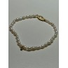 18K YELLOW GOLD BRACELET FRESHWATER PEARLS SIZE 7.5