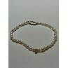 18K YELLOW GOLD BRACELET FRESHWATER PEARLS SIZE 7.5