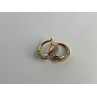 925 Sterling Silver Gold Plated Multicolor CZ Hoop Earrings