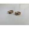 925 Sterling Silver Gold Plated Multicolor CZ Hoop Earrings
