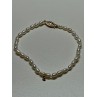 14K YELLOW GOLD BRACELET FRESHWATER PEARLS SIZE 7