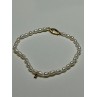 14K YELLOW GOLD BRACELET FRESHWATER PEARLS SIZE 7