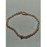14K YELLOW GOLD BRACELET FRESHWATER PEARLS SIZE 7