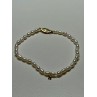 14K YELLOW GOLD BRACELET FRESHWATER PEARLS SIZE 7