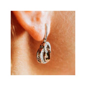 925 STERLING SILVER WITH GOLD INLAYS 