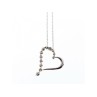 10K WHITE GOLD DIAMONDS HEART CHAIN WITH PENDANT