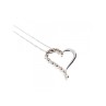 10K WHITE GOLD DIAMONDS HEART CHAIN WITH PENDANT