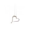10K WHITE GOLD DIAMONDS HEART CHAIN WITH PENDANT