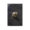 925 Sterling Silver Gold Plated Multi Gemstones Ring Size 6.5