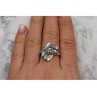 925 Sterling Silver Blue Spinel Ring Size 8