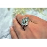 925 Sterling Silver Blue Spinel Ring Size 8